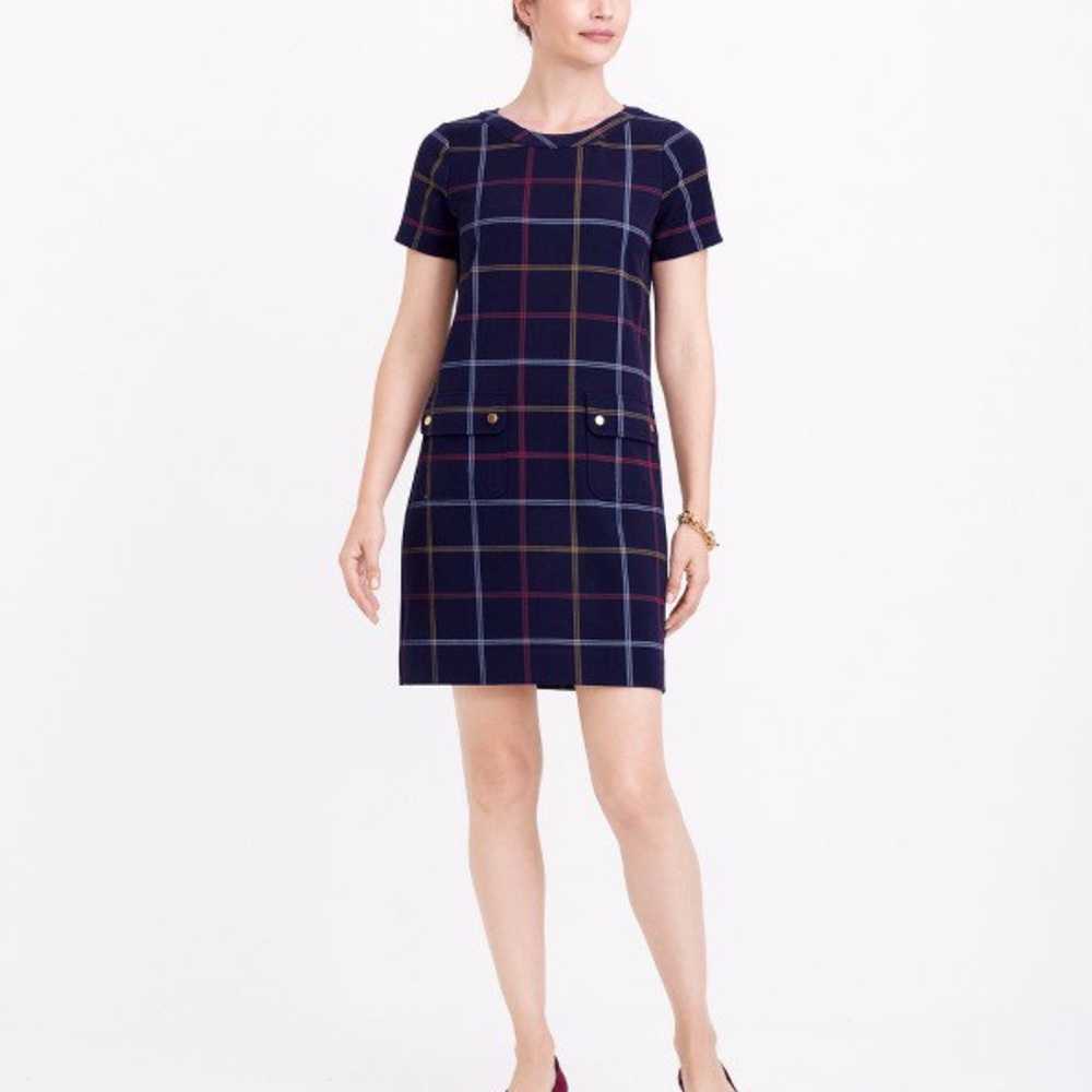 J. Crew Plaid Work Dress